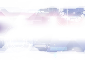 Technological geometric colorful space interface abstract background vector