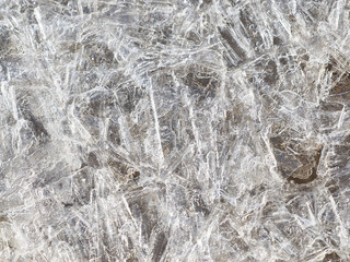 Ice in a puddle. background