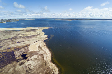 Coast of Liepaja lake in early spring, Latvia.