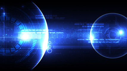 Technological space head-up diplay vector background abstract