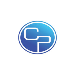 simple and creative initial letter CP logo