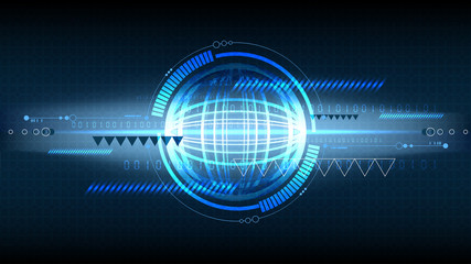 Obraz premium Vector abstract technological display background