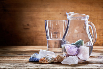 Healing stones in water