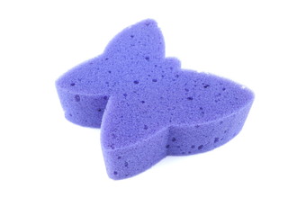 Children's sponge for washing on a white background