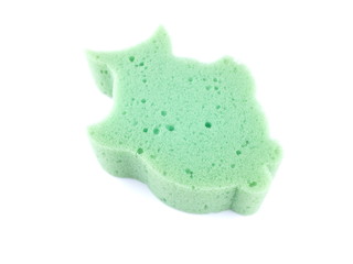 Children's sponge for washing on a white background