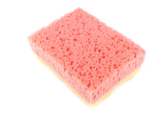 Children's sponge for washing on a white background