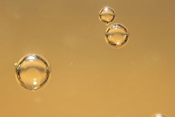 beautiful air bubbles in the drink. Close up