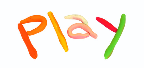 Text Play modelling clay
