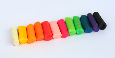 A set of colors of Modeling clay. Modeling and design for children.