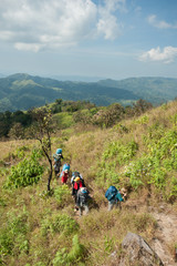 Obraz premium Trekking in the mountains,Thongphaphum National Park Thailand