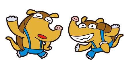 Fototapeta premium アルマジロのキャラクター、アイコン、アイキャッチ