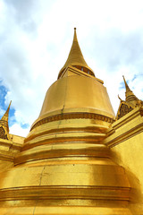 Golden Pagoda at Wat Phra Keao Temple in Grand Palace, Bangkok Thailand