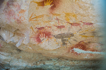 Paintings in caves of Cueva de las Manos