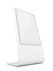 Outdoor Advertising Stand Banner Display - mockup template isolated on white. 3D rendering