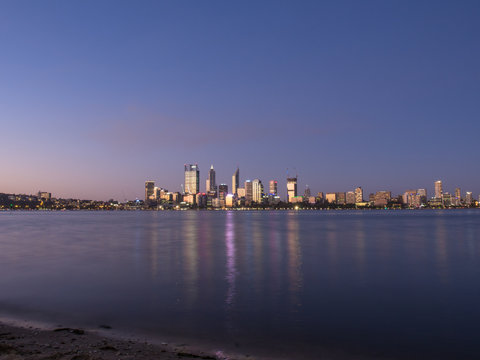 Perth City Skyline at Dusk