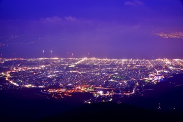 鶴見岳からの夜景
