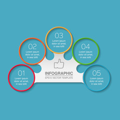 Vector infographic template, 6 options.