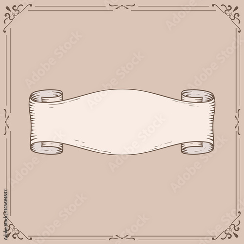 Ribbon Scroll Vintage Banner Stock Image And Royalty Free