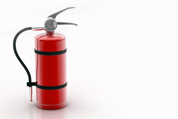 Naklejka premium Extinguisher isolated on white background with copy space, 3d illustration.