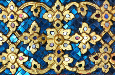 Traditional Thai style molding art background