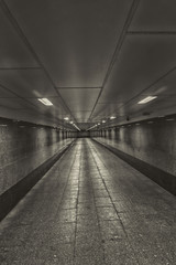 Empty crosswalk underground