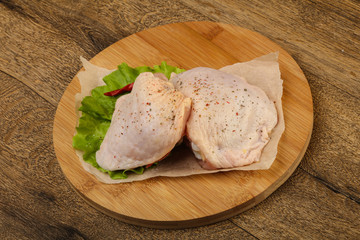 Raw chicken thigh