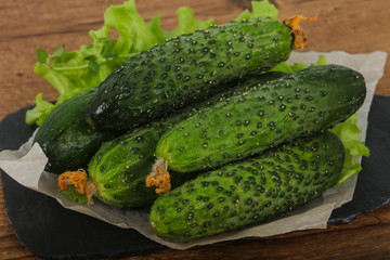 Green cucumbers