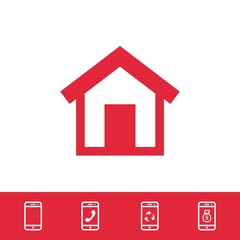 home icon stock vector illustration flat design