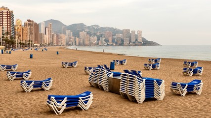 Panorama Strand von Benidorm