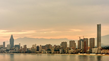 Fototapeta premium Panorama Silhouette Benidorm