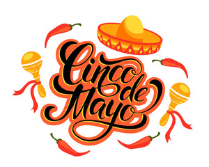 Cinco de Mayo lettering design.