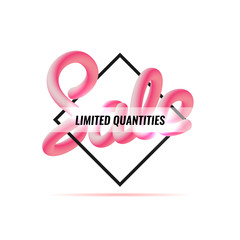 Billboard. Banner sale. Geometric figure. Blend letters.