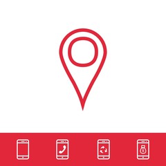 navigation icon stock vector illustration flat design