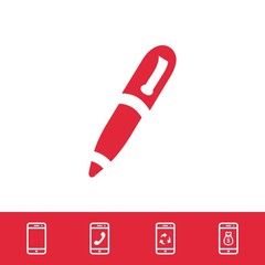 pen icon stock vector illustration flat design