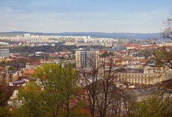 Beautiful panorama of Brno city. Czech Republic.