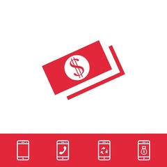 money icon stock vector illustration flat design