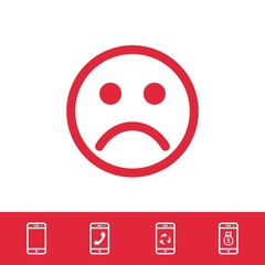 Fototapeta premium Smile icon stock vector illustration flat design