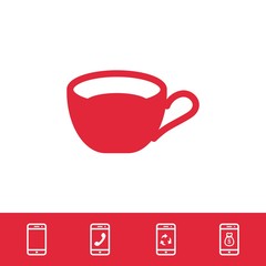 Cup icon stock vector illustration flat design