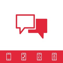 Fototapeta premium Speech Bubbles Icon. Chat pictogram icon stock vector illustration