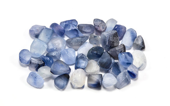 Pile of raw natural ble sapphires