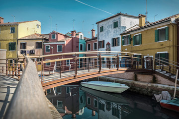 Fototapeta na wymiar Beautiful view Burano island. Venice, Italy.
