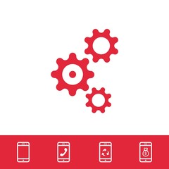 gear icon stock vector illustration flat design