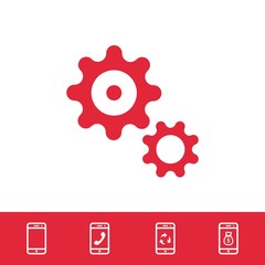 gear icon stock vector illustration flat design