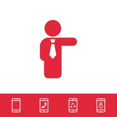 Man icon stock vector illustration flat design