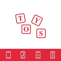 toys icon stock vector illustration flat design
