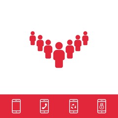 people with the leader icon stock vector illustration flat design