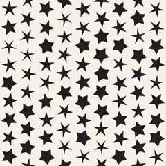 Trendy Texture With Scattered Geometric Shapes. Vector Seamless Pattern.
