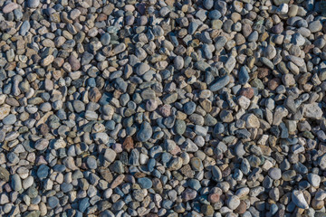 Stones in a beach. Lake Garda