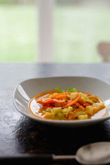 Curry mit Huhn und Gemüse, Paprika