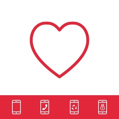 heart icon stock vector illustration flat design